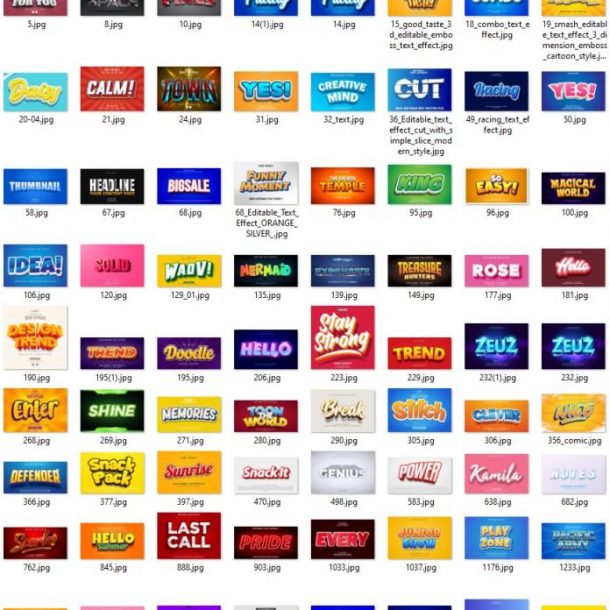 2000+ Text Effect – Vector – Phần 2