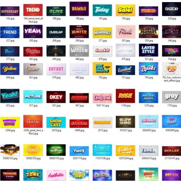 2000+ Text Effect – Vector – Phần 3