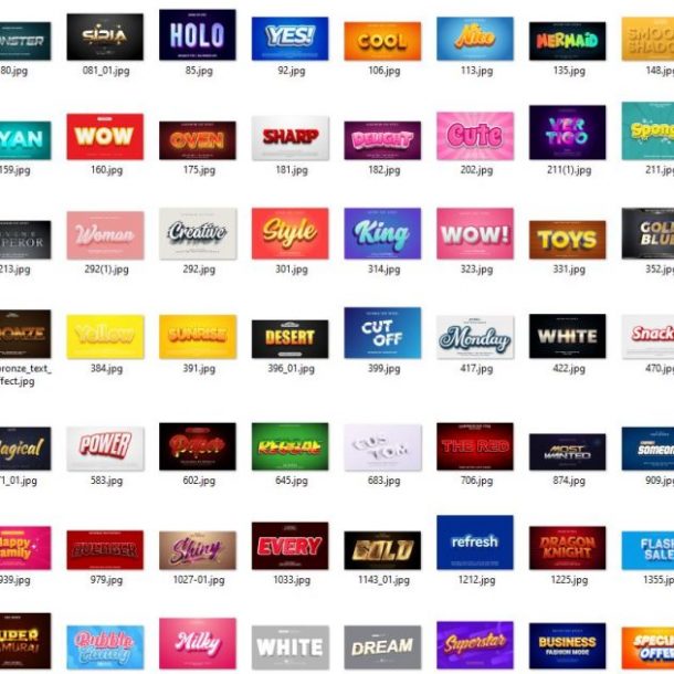 2000+ Text Effect – Vector – Phần 6