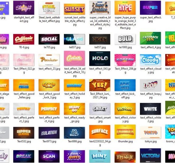 2000+ Text Effect – Vector – Phần 9