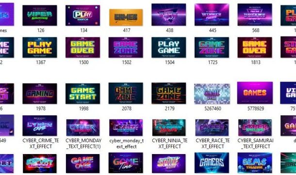45+ Video Game Text Effect – Hiệu ứng chữ Game Photoshop