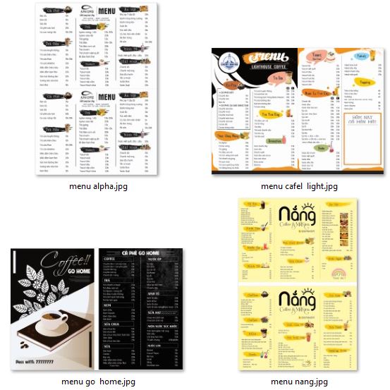 5+ Menu Cafe file Vector